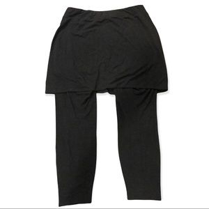 Eileen Fisher Skirted Leggings Heather Charcoal Grey Medium